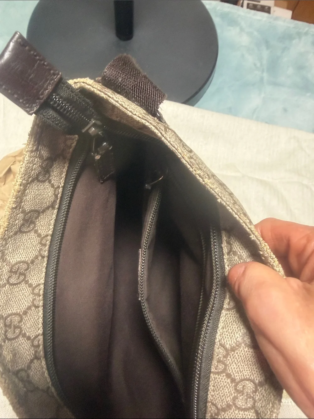Gucci Beige GG Supreme Crossbody Bag for Men